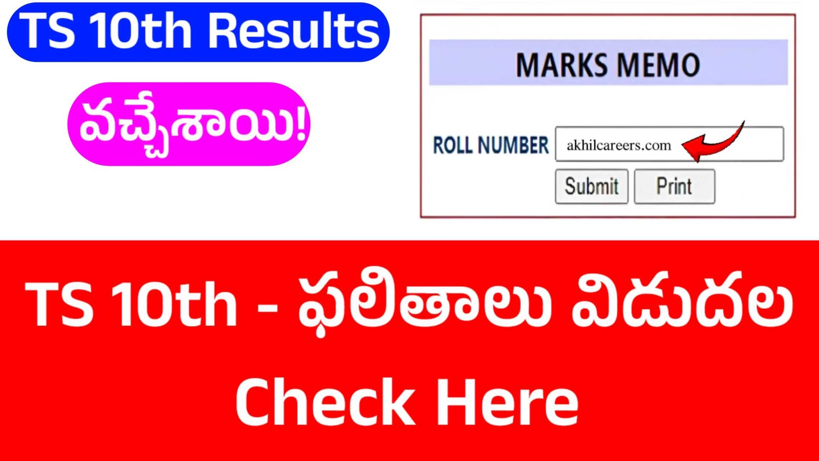 TS 10th Class Official Results 2024 TS 10th Results