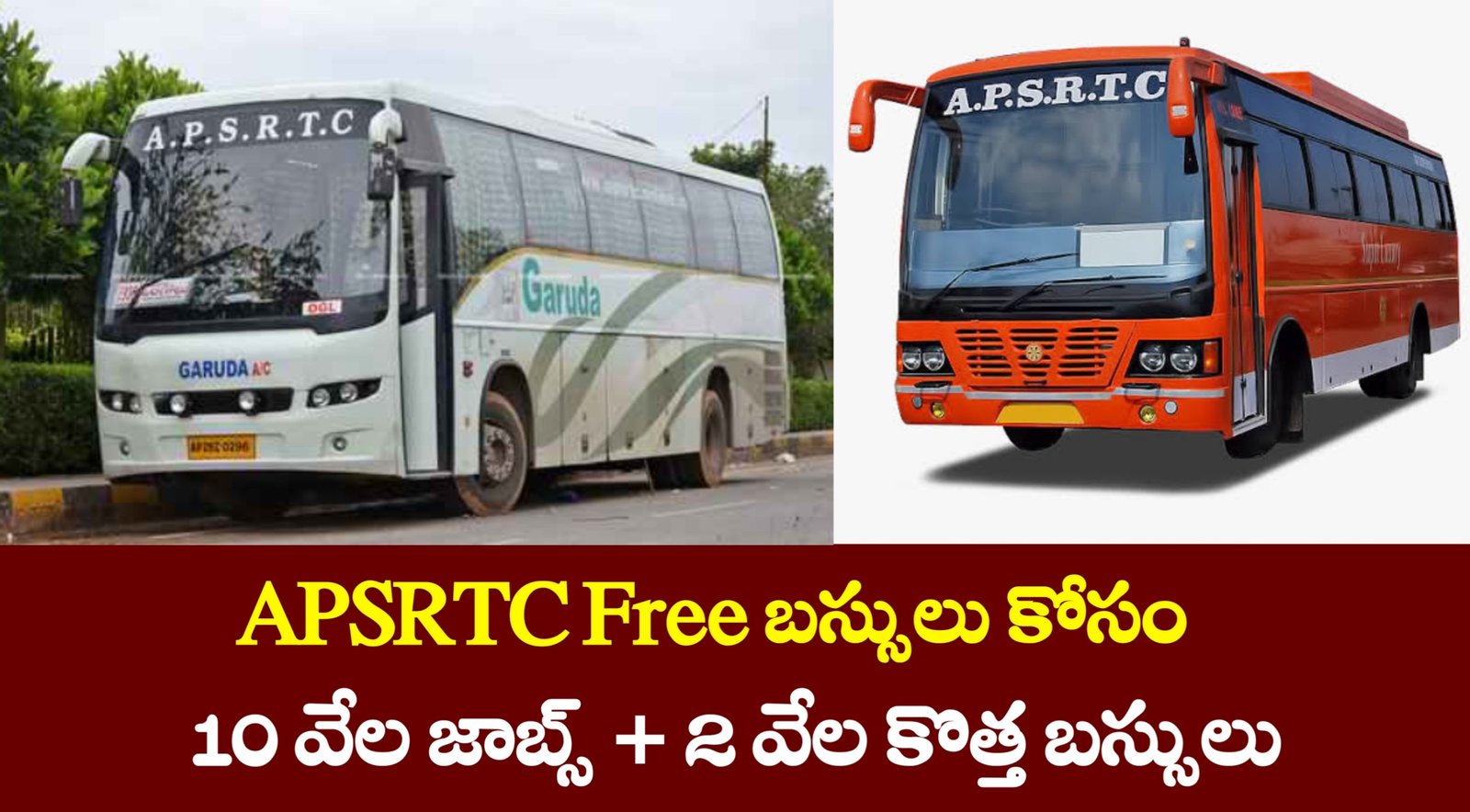 10000 Jobs in APSRTC Free Buses